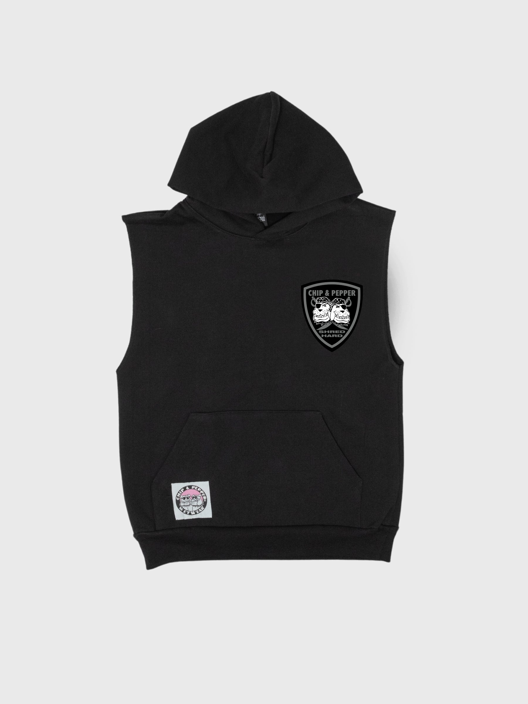 Shred Hard Sleeveless Hoodie