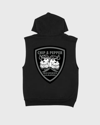 Shred Hard Sleeveless Hoodie - Chip & Pepper